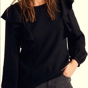 Madewell Textured Fabric Ruffle Top